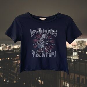 Full Tilt Black Graphic 'Los Angeles Rock City' Tee
